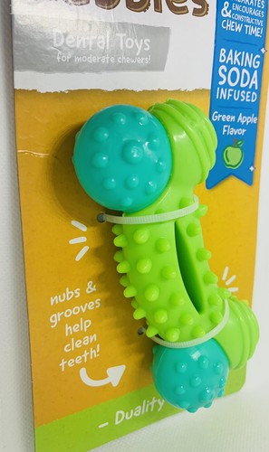 Arm & Hammer Dog Toy Nubbies Bone Duality Toy Green Apple Flavor NEW!!! - Picture 21 of 23