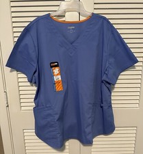 Scrubstar Solid Ciel Blue Scrub Top-3XL BRAND NEW WITH TAGS