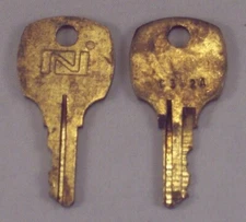 National Lock # C332A Key Original OEM Cabinet Drawer Vending Lot Of 2