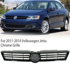 Chrome Trim Front Bumper Grille Fit 2011 12 13 2014 Volkswagen Jetta Upper Grill