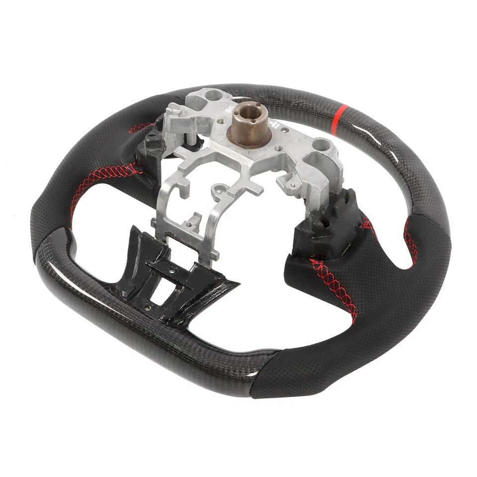 Volante de fibra de carbono real para Infiniti Q50 2013 2014 2015 2016 2017 2018 Foto 4 de 4