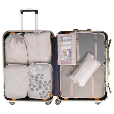 Healvian Reise Organizer Set - Leichte Aufbewahrungstaschen Für Kleidung & Kosmetik