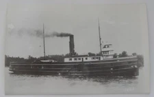 Steamship Steamer J.C. AMES real photo postcard RPPC