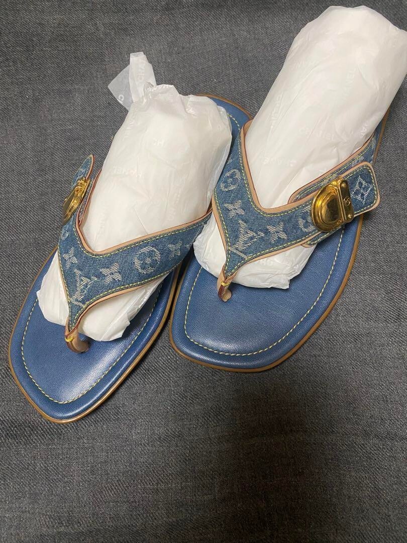 Louis Vuitton ブルー サンダル LOUIS VUITTON - LOUIS VUITTON / LV×YK オアシスライン