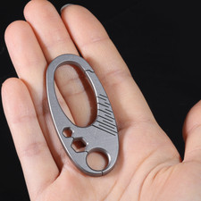 EDC Titanium Alloy Keychain Carabiner Waist Fast Hanging Buckle with Key Ring