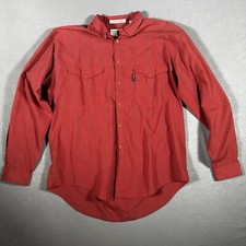 VTG LEVIS SILVER LABEL Shirt Mens Large long sleeve button up