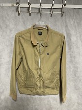 Volcom Jacket Men L Beige Zip Twill Bomber Bl...