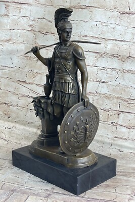 Große Bronze Alte Römischer Soldat IN Rüstung Sparta Statue 18 Pfund Skulptur