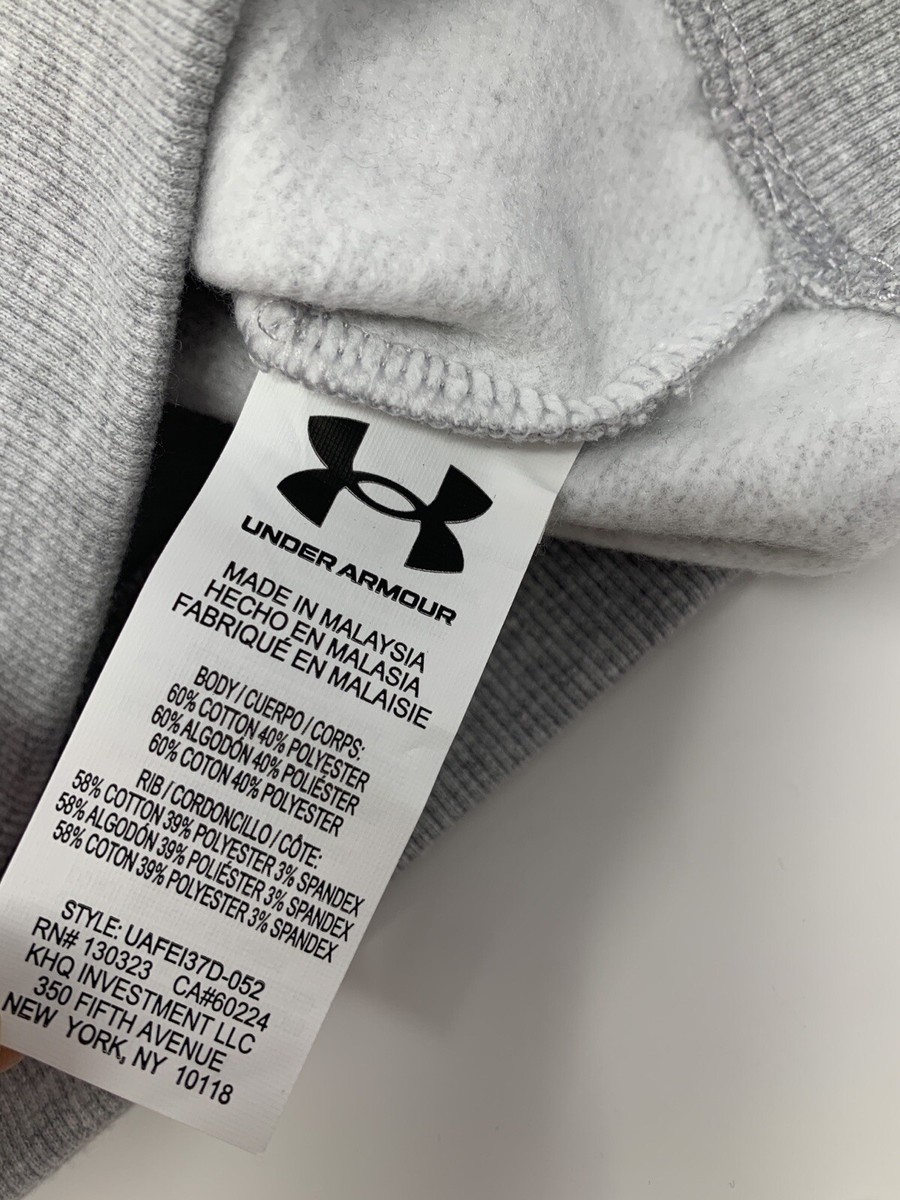 NWT Under Armour Boys 2T Black and Gray Logo Crew Neck Sweatshirt