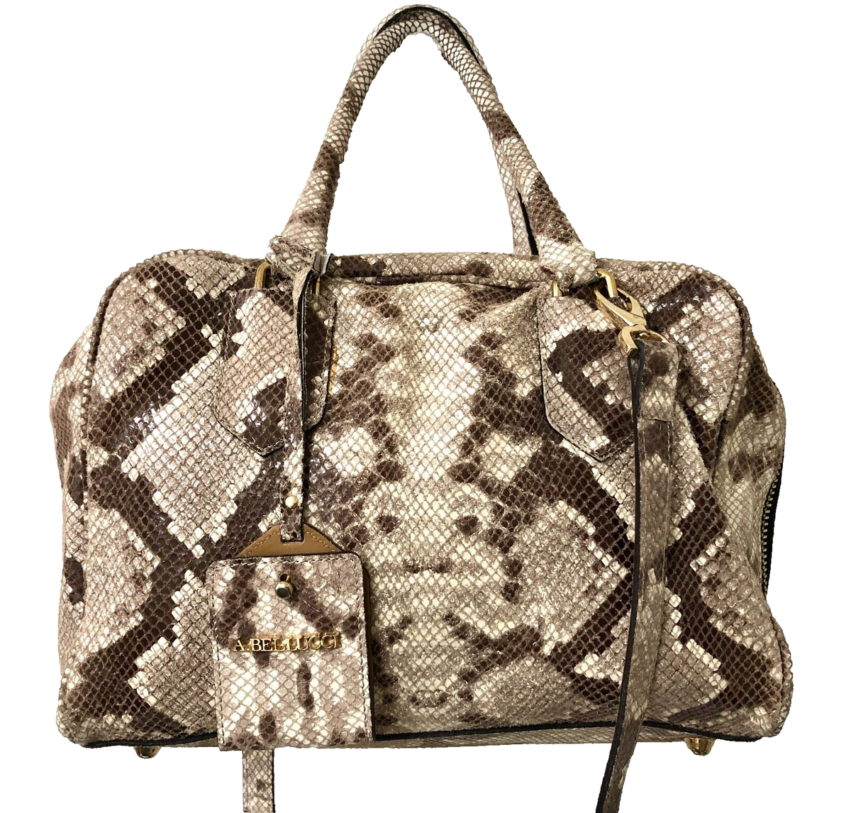 Bellucci Reptile Embossed Leather Tote With Interior Purse HANDBAGS IN  ONE