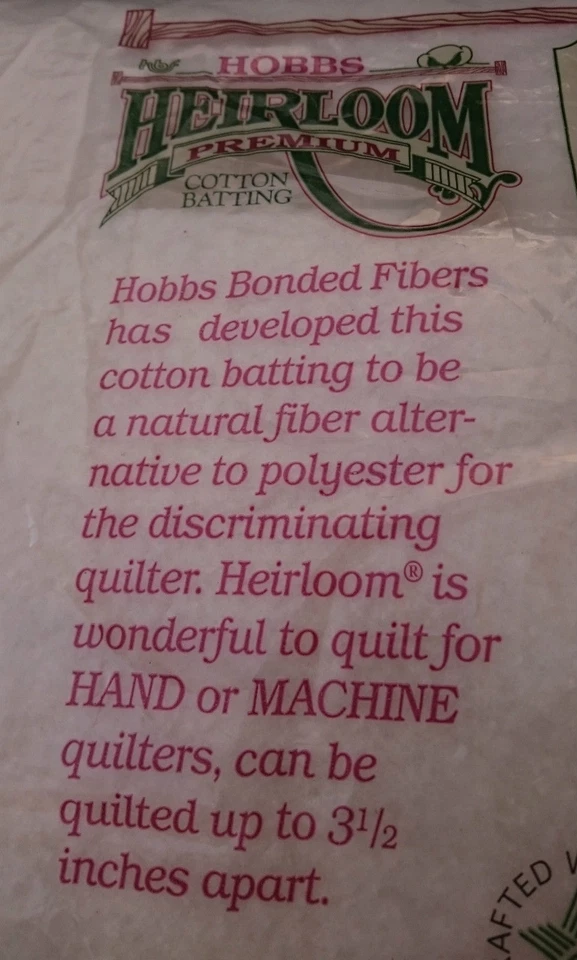 Hobbs Heirloom Premium Cotton Batting/Wadding Twin Size (72" x 90")(182x229cm) - Image 3 of 4