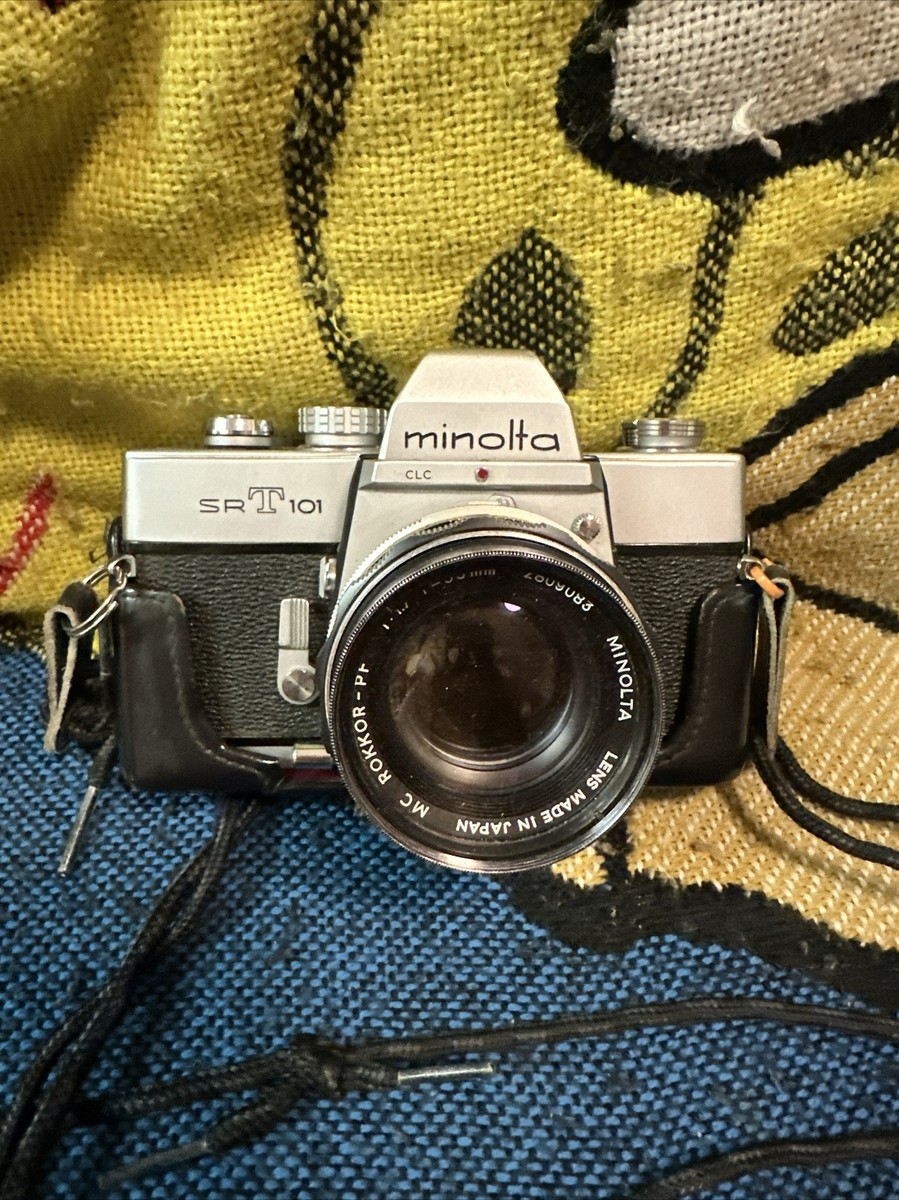 Minolta SRT-101 35mm SLR Film Camera with 55mm F1.7 MC Rokkor PF