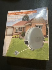 Outdoor Retractable Clothesline Heavy Duty 40 Feet Dirt Resistant New Box