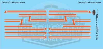 Orange Semi Stripe Graphic 1:64 Scale