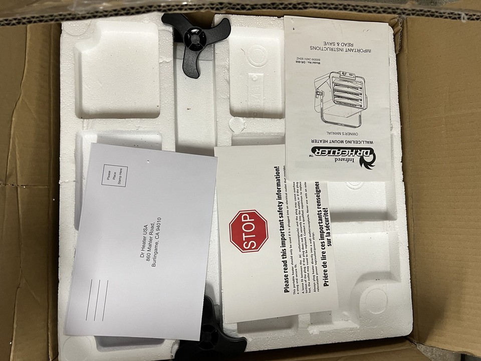 Dr. Heater DR966 240volt Hardwired Shop Garage Commercial Heater, 3000