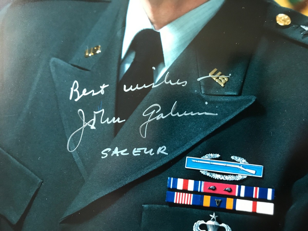 Autograph JOHN GALVIN (†2015)-US Army General-Vietnam War