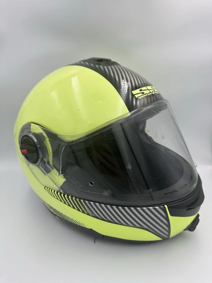 SPEED & STRENGTH SS1700 HiViz Modular Motorcycle Helmet Small S Pre-Owned - Image 2 of 4