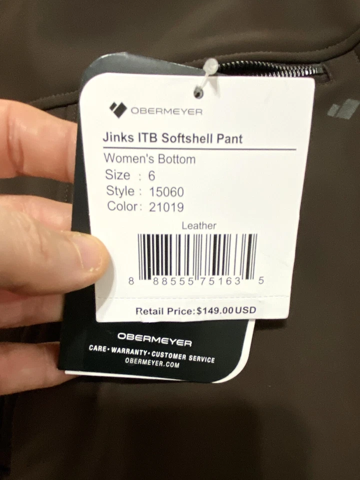 Obermeyer женщин Jinks ITB мягкая подкладка брюки лыж кожи коричневый размер 6 новый с Ярлыками! - Изображение 3 из 4