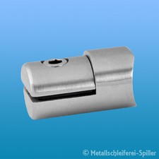 Edelstahl Plattenhalter Ø 25mm, L 39,6mm, für Ø 42,4mm