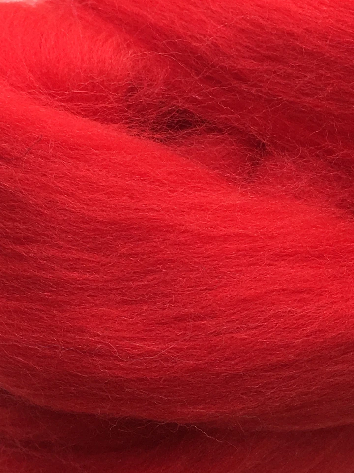 Red Merino Wool Top Roving - Spin into Yarn, Needle Felt wet felt Crafts - Image 4 of 4