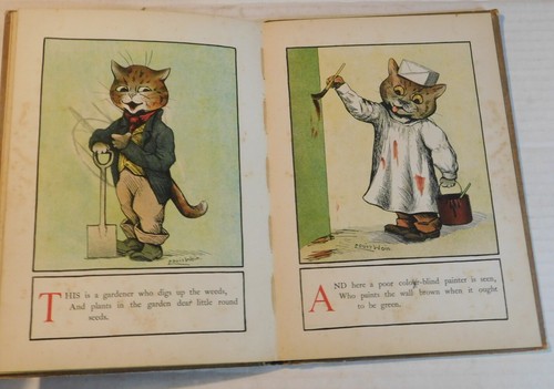 A CAT ALPHABET AND PICTURE-BOOK FOR LITTLE FOLK by LOUIS WAIN - 1914 - Picture 5 of 8