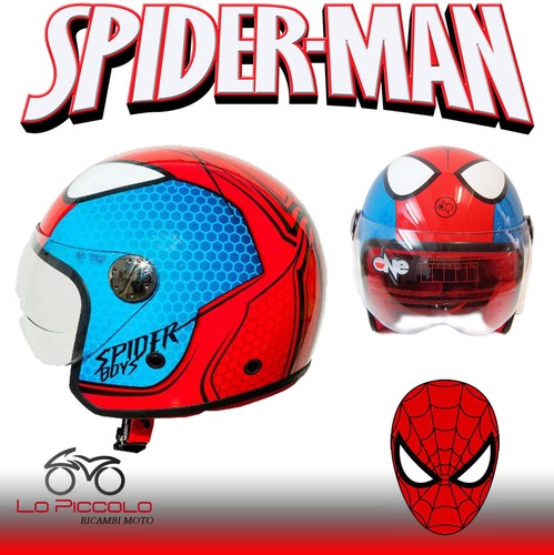 CASCO SPIDERMAN SPIDER MAN DEMIJET PER BAMBINO BIMBO BABY - TAGLIA M | eBay