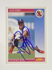 Luis Sojo Signed Score #127 1992 Card California Angels Auto MLB RAD