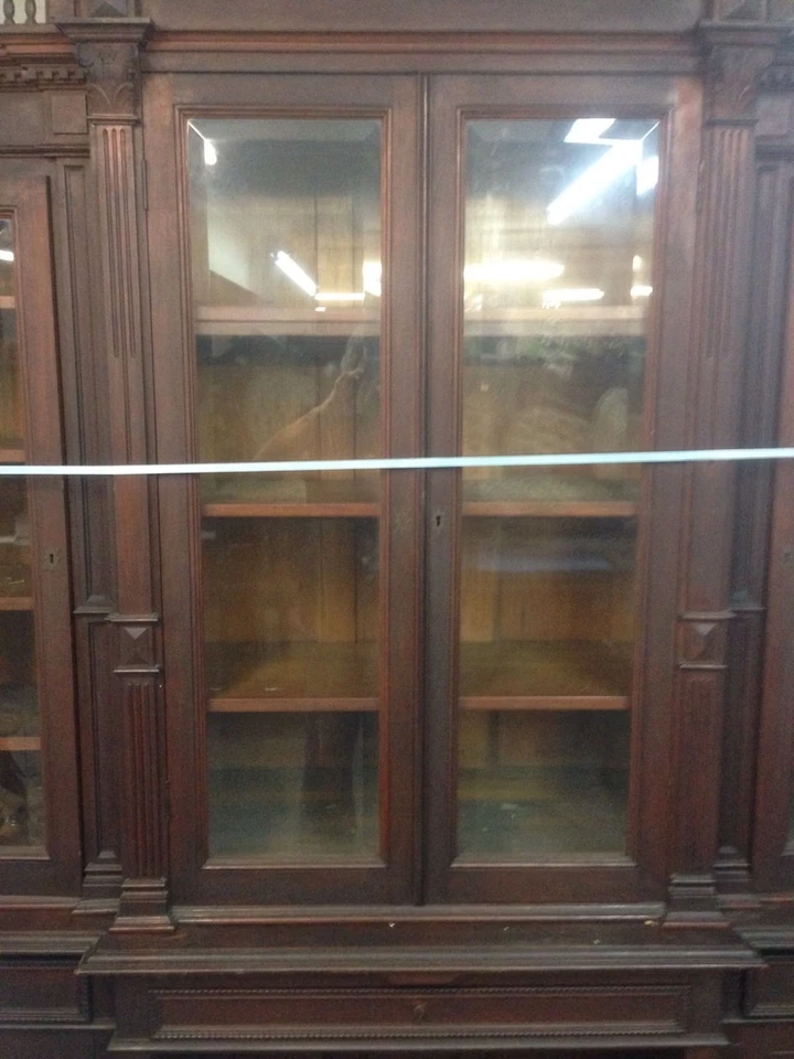 IX NOGAL 4 PUERTAS CRISTAL BISELADO FRENTE ROTO Foto 3 de 4