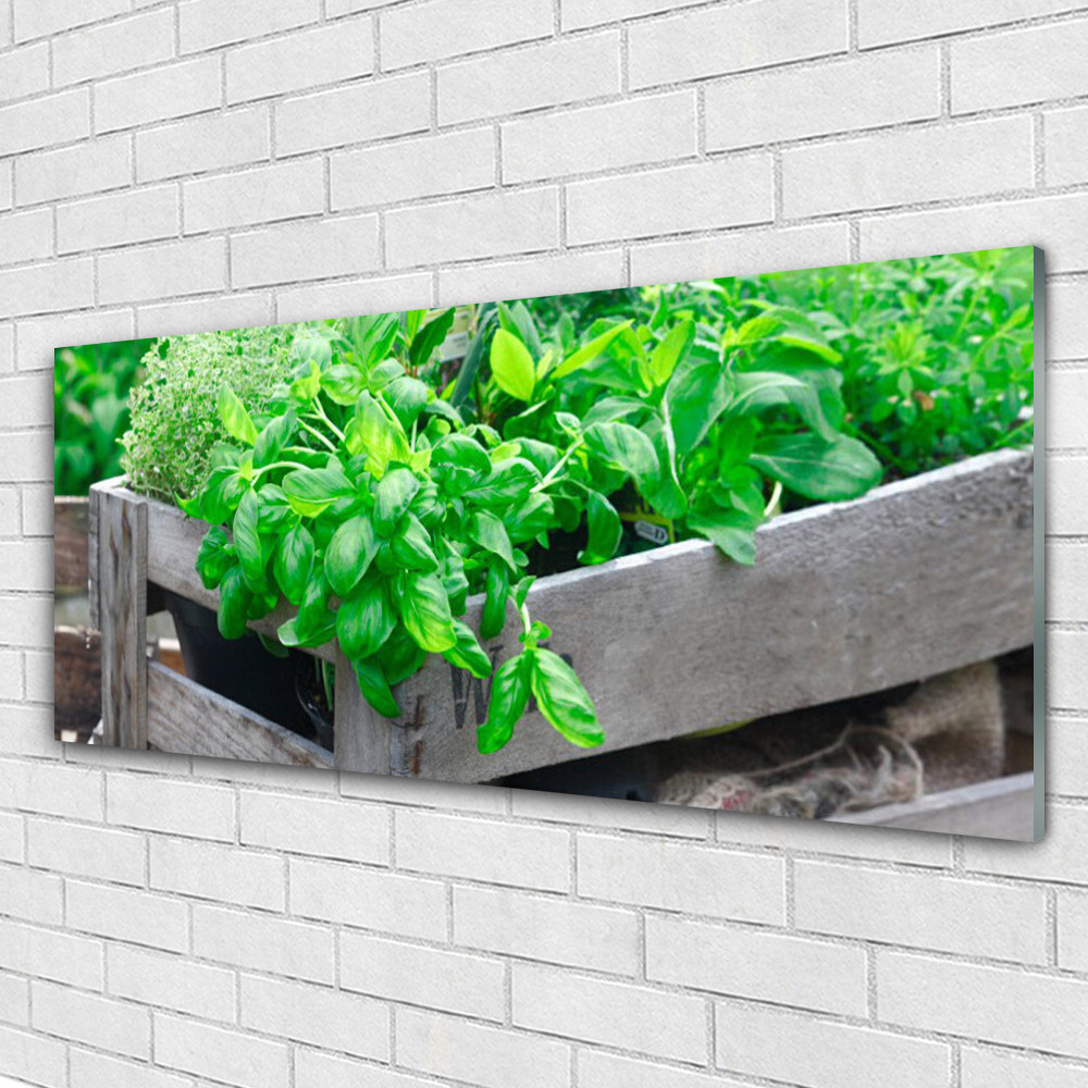 Tableau floral Plexiglas 125x50 cm pour agrandir visuellement un couloir sombre