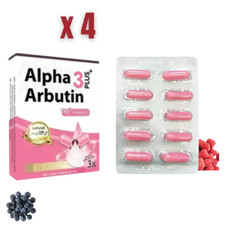 Alpha Arbutin 3 Plus Powder Mix Body Lotion Cream Whitening Skin by Kyra x 4
