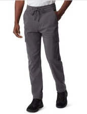 Bass Outdoor Men's Slim-Straight Fit Cargo Joggers - Forged Iron Size 42 
