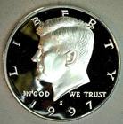 1997 S SILVER Proof Kennedy Half Dollar Coin 50 Cent JFK from US Mint Proof Set