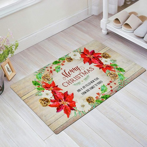 Rubber Christmas Decorative Door Mats Holiday Welcome Mats for Front Door - Picture 22 of 23