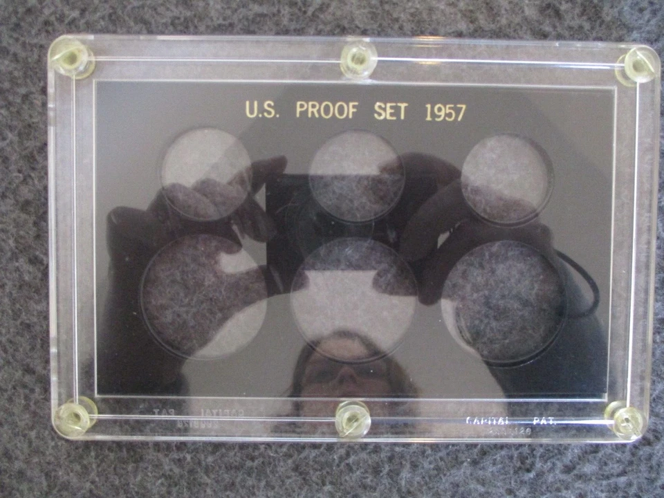 NOS 1957-60-61-62-63 UNITED STATES "CAPITAL" PROOF COIN (CASES ONLY) SET of (5) - Image 3 of 4