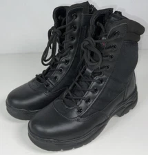 NIB Men’s Nortiv8 Trooper Tactical Work Boots w/ Toe Cap & Side Zip Black 6.5