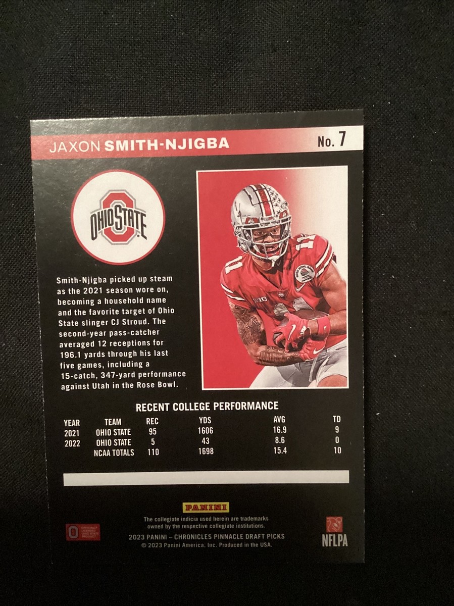 2023 Panini Chronicles Draft Picks Pinnacle Jaxon Smith-Njigba