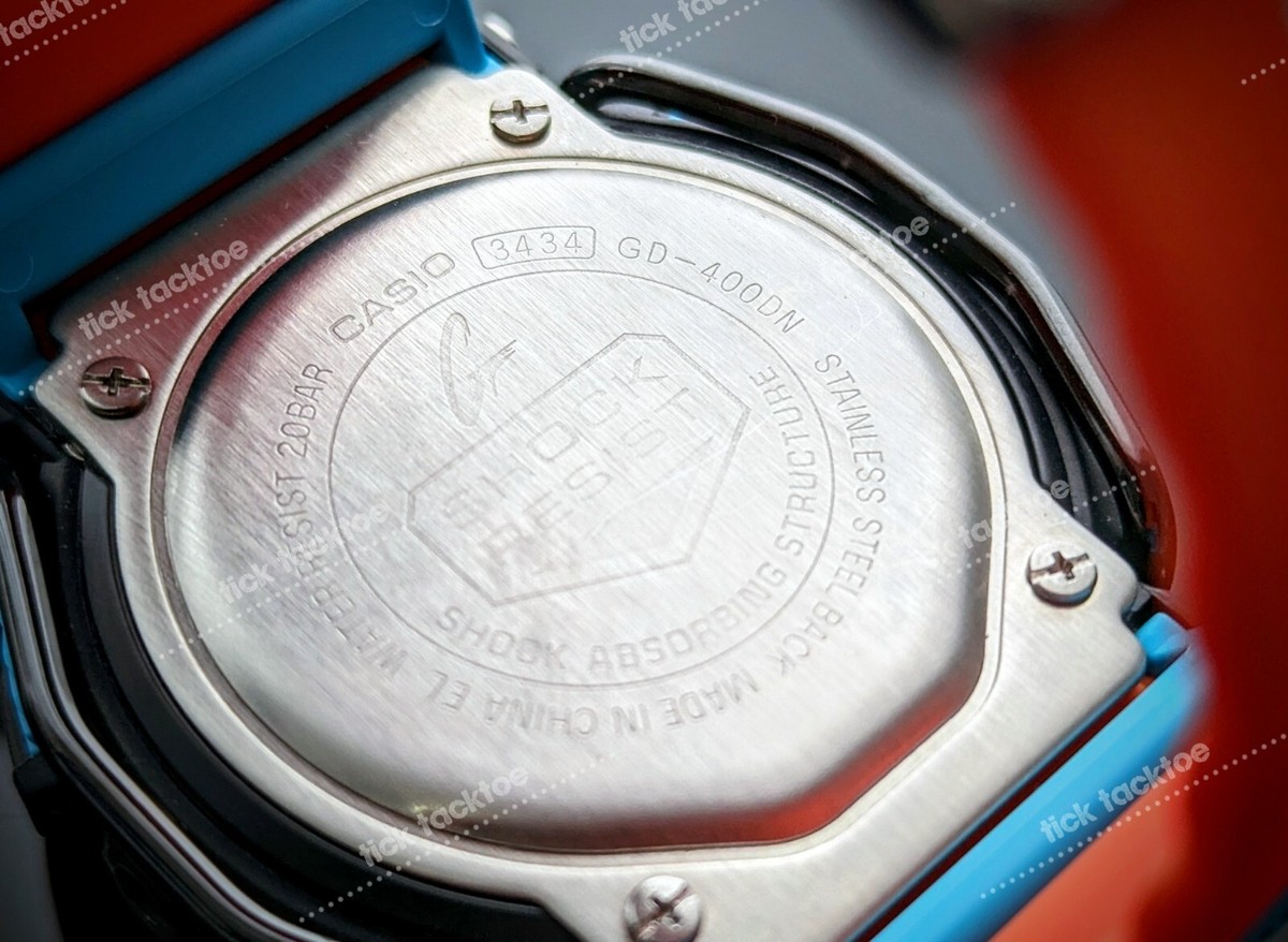 RARE Casio G-Shock GD-400-DN Crazy Color Blue Orange RARE Casio G-Shock GD-400-DN Crazy Color Blue Orange
