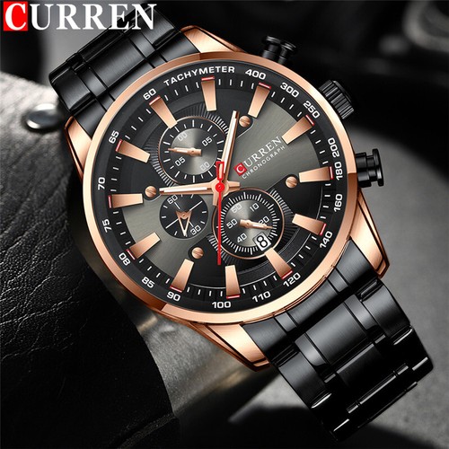 CURREN Uhren Herren Luxusmarke Uhr Sport Wasserdicht Chronograph Quarz Luxus - Bild 9 von 18