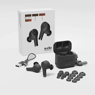 Sudio Ett Active Noise Canceling Bluetooth ANC TWS Earbuds w/ Wireless Charging