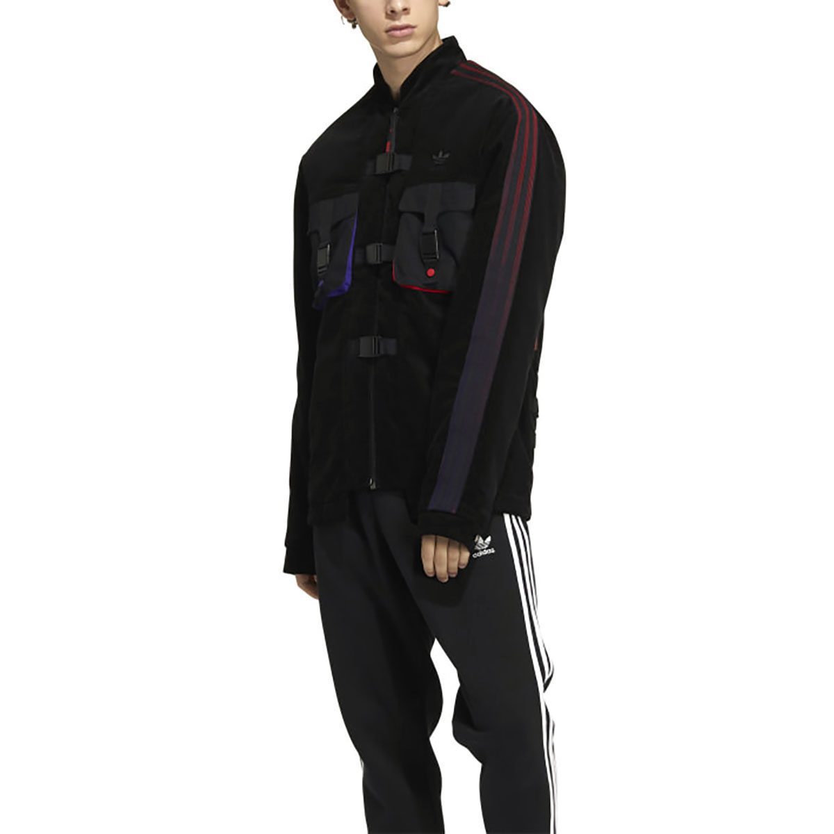 Adidas Men's LNY Corduroy Black/Scarlet Jacket GN5444 | eBay