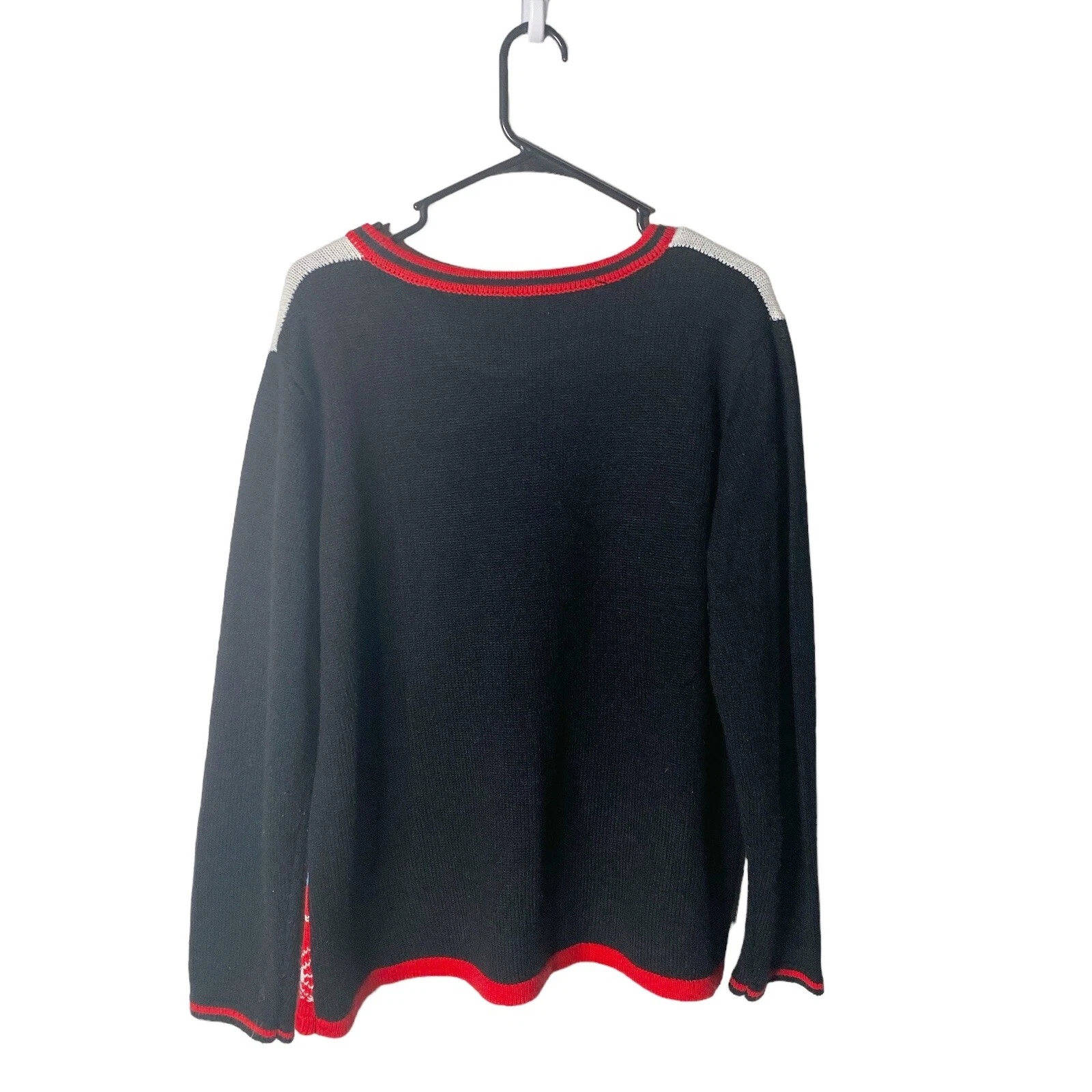 Ugly Christmas Sweater Snowman Women Size XXL Black Acrylic Holiday