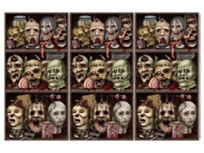 Scary Heads Backdrop 4' x 30' Halloween Horror Wall Decor Party Haunted House