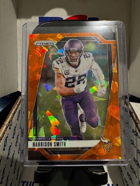 2024 Panini Prizm Football Orange Cracked Ice #190 Harrison Smith - Vikings