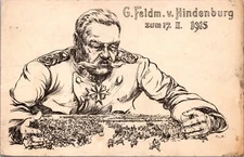 1915 Fieldpost Postcard General Von Hindenburg German Imperial Army Leader WWI