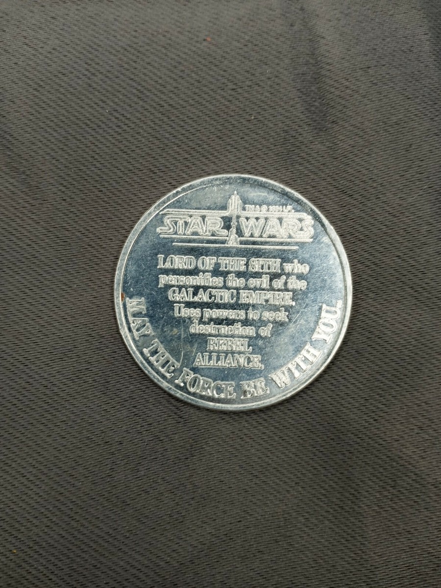 1984 VTG KENNER STAR WARS POTF COIN Darth Vader Lord of the Sith