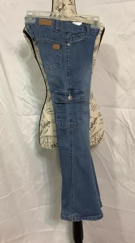 Girl's Pink Ivy Flared Leg Jeans with Side Pockets - Picture 4 of 9
