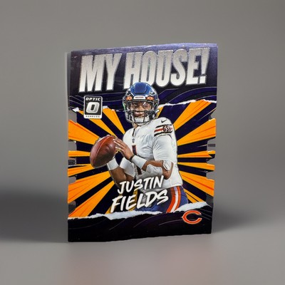 2021 Optic Justin Fields My House Die Cut Purple Stars Rookie #/25 Prizm
