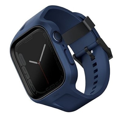 + etui UNIQ Monos 2in1 Apple Watch 4/5/6/7/8/9/SE 44/45mm blau/marineblau