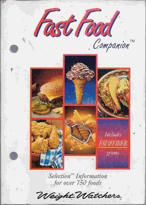 Fast Food Companion Selection Information for over 750 Foods