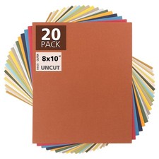 20 PCS 8x10 Inch Uncut Matte Boards Assorted Colors Backing Matt Board Frame